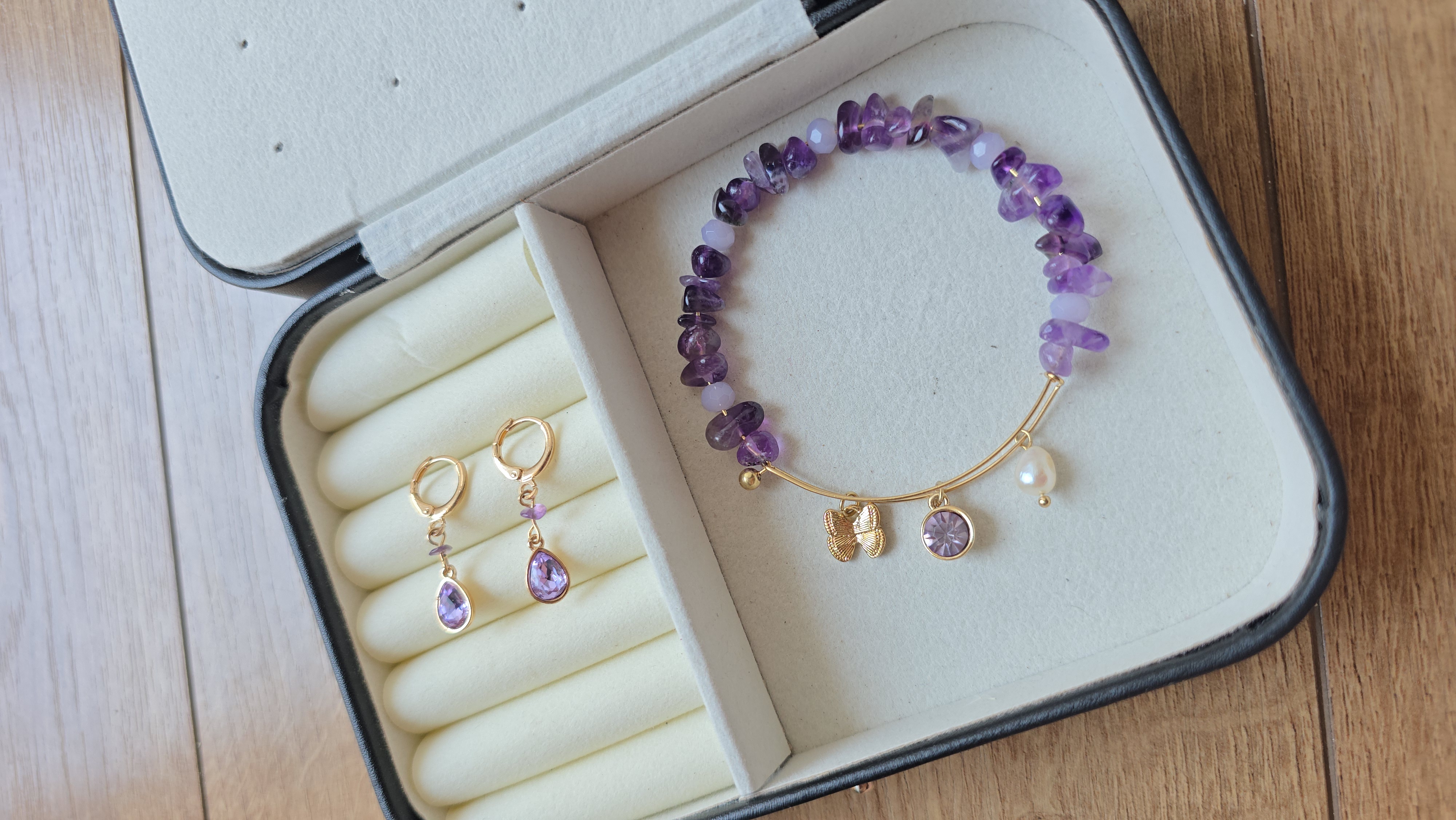 بنگل سنگ طبیعی امیتیست💜